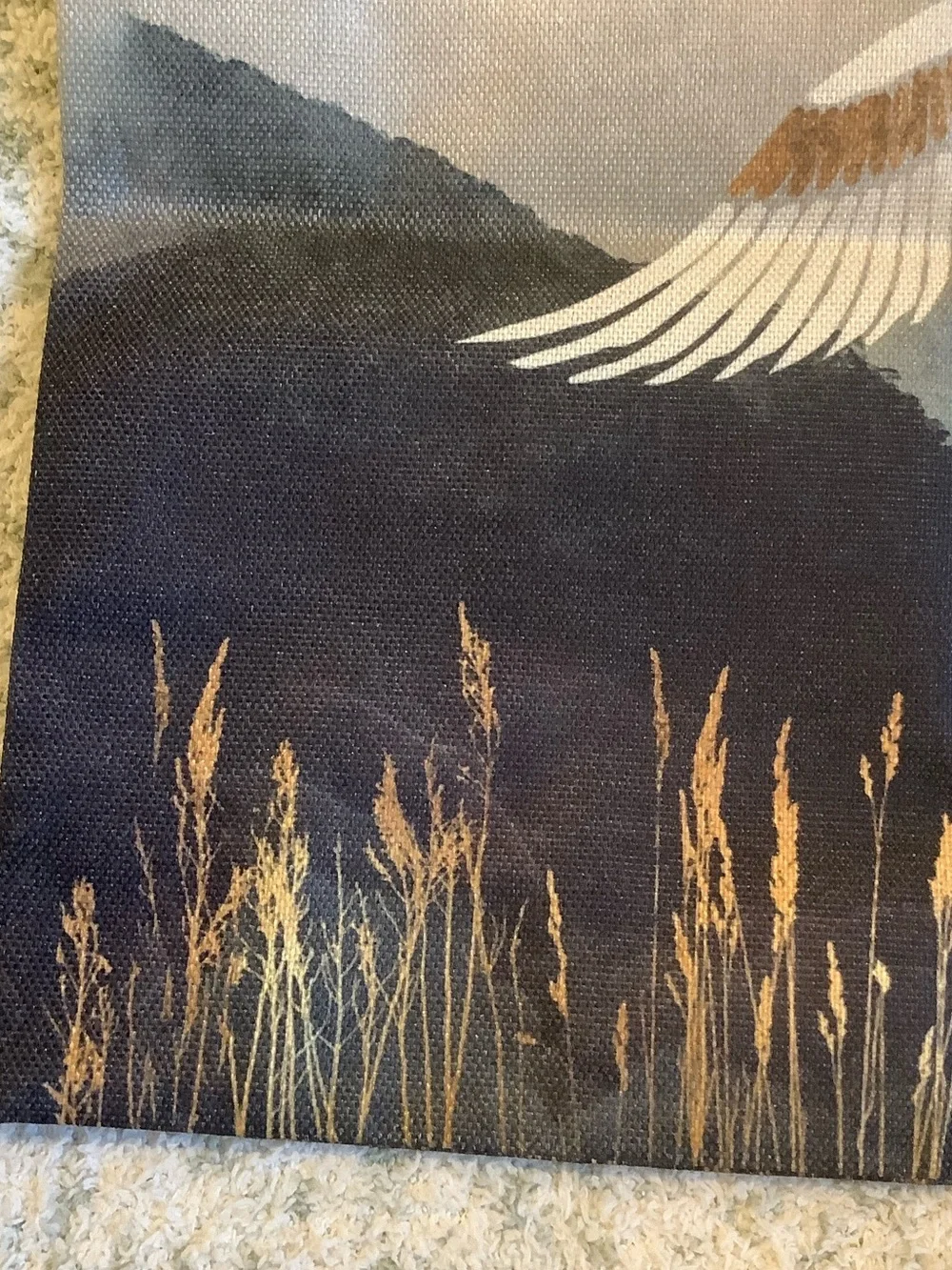 Majestic Crane Polycanvas Tote Bag NWT 16x14.75”